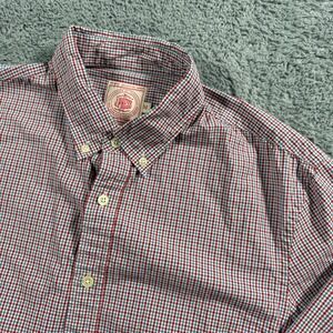 J Press Multicolor Plaid Button Down Shirt Long Sleeve Mens Size Medium